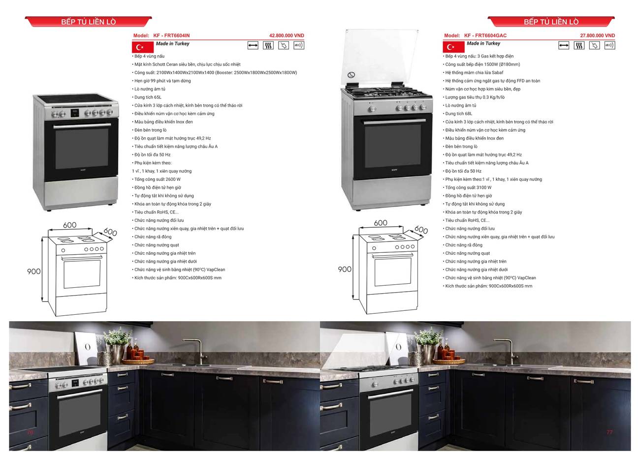 Catalogue và Bảng giá Thiết bị bếp KAFF mới nhất 2024 /Page 38